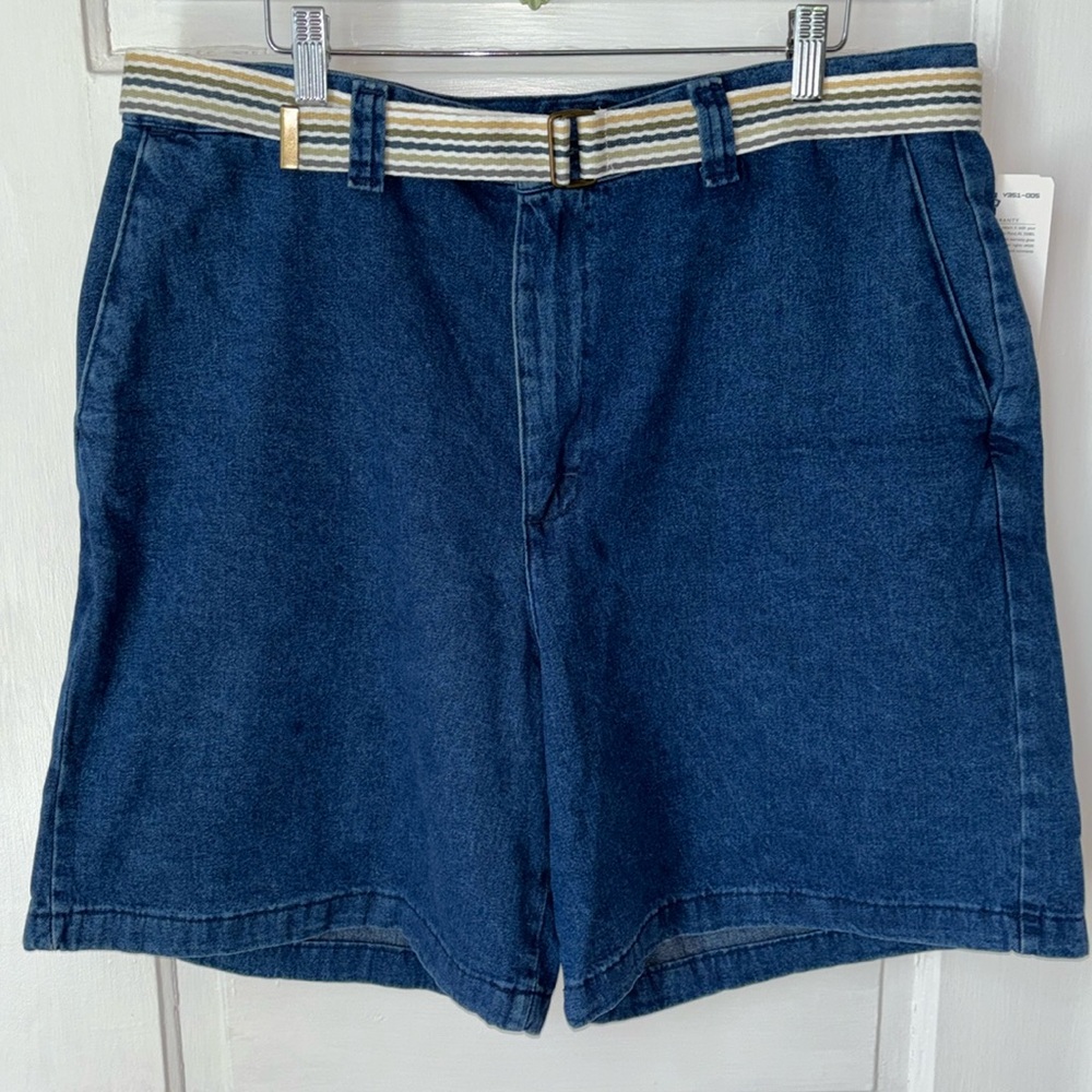 DEADSTOCK VINTAGE RIDERS BY LEE DENIM TROUSER SHORTS WITH BELT NWT